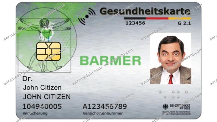 Germany Barmer health insurance company health insurance card